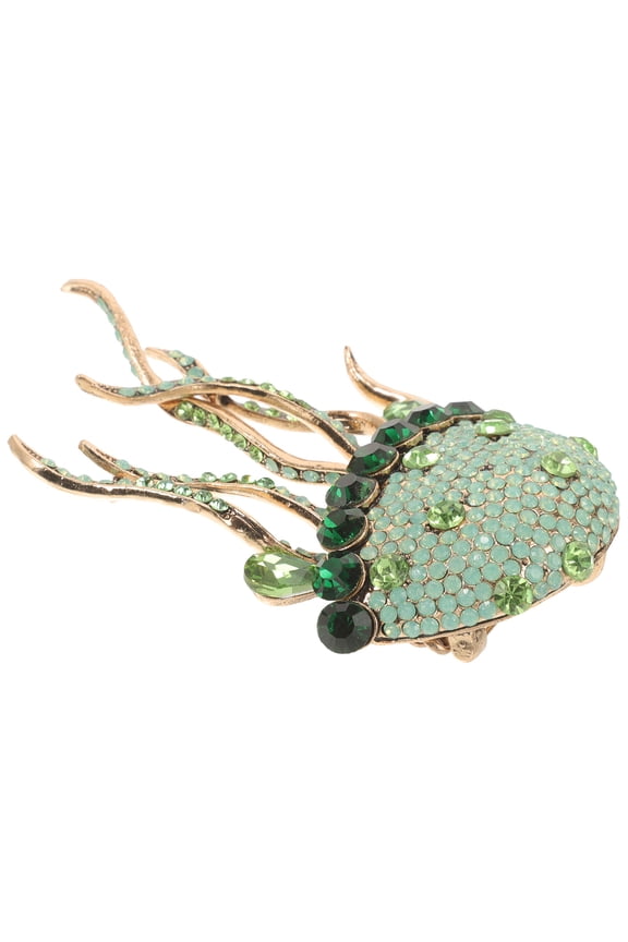 Rhinestone Jellyfish Brooch Pin for Women, Creative Costume Jewelry Decorative Accessory