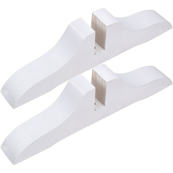 Tineasur 2Pcs Wooden Room Divider Stand White Folding Base for Reliable Screen Stability