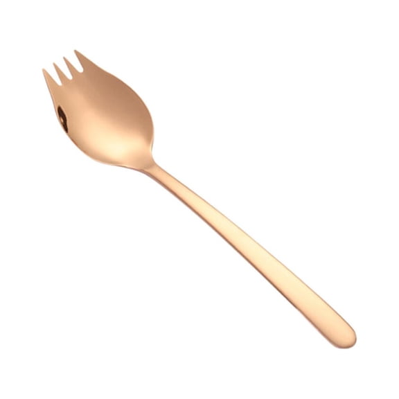 Tineasur Long Handle Stainless Steel Sporks Rose Gold Heavy Duty for Salad Dessert