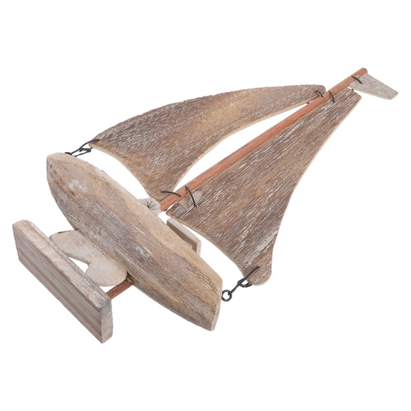 Tineasur Vintage Inspired Wooden Sailing Ship Model for Nautical Desktop Display