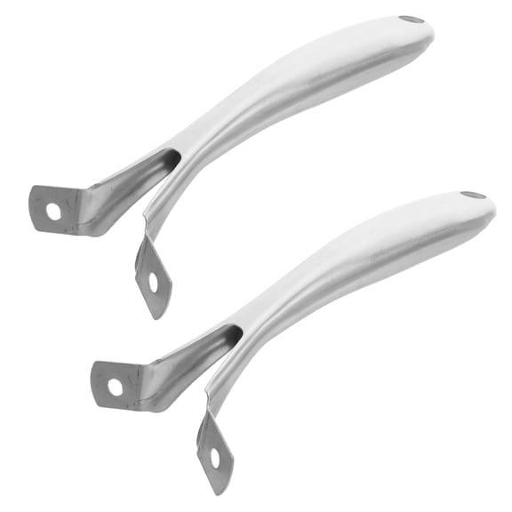 Tineasur Detachable Pan Handle, Stainless Steel, Universal Fit, Heat-Resistant, Easy to Clean, Silver, 2Pcs