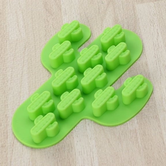 Tineasur Cactus Shaped Silicone Cake Mold Green Non Stick Fondant Mold for Baking and Decorating