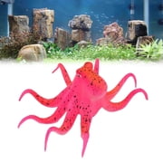 Tineasur Aquarium Octopus Silicone Red 1Pcs Entertainment Venues for Fish