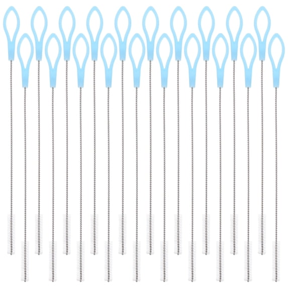 Tineasur Sky Straw Cleaner Brush Set, 20 Pcs, ABS and Stainless Steel, Versatile Cleaning for Pets and Household Use