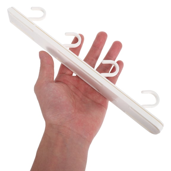 Tineasur Space-Saving Hook Rack Cup Holder Under Cabinet Adhesive Mug Hooks White For Kitchen Storage