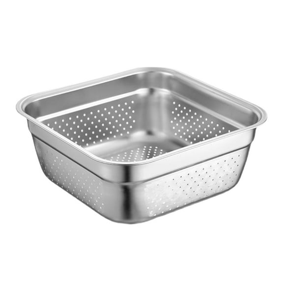 Tineasur Large Capacity Thick Stainless Steel Vegetable Washing Basin Metal Kitchen Sink Tub for Home Use