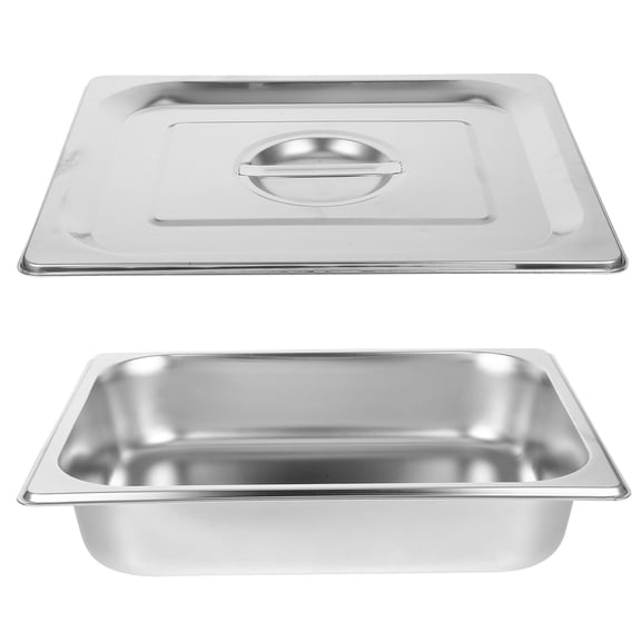 Tineasur Buffet Party Metal Tray Stainless Steel Serving Tray Plate for Party 1 Set