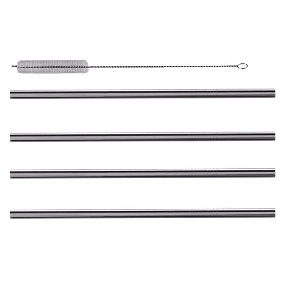 Tineasur 4pcs Stainless Steel Tumbler Straws Easy to Clean for Daily Use
