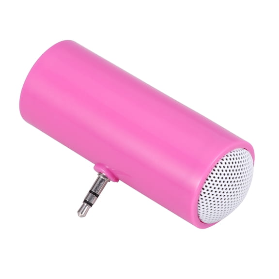 Tineasur Portable Mini Stereo Speaker with Plug Pink Plastic 1Set for Indoor Outdoor Activities