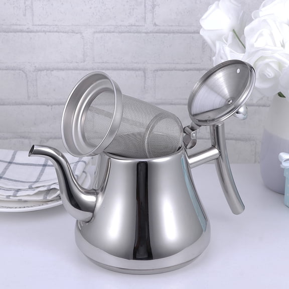 Tineasur Stainless Steel Tea Kettle with Removable Strainer Tea Pot for Kitchen Easy to Clean