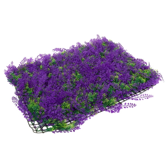 Tineasur Wall Greenery Decor Artificial Grass Wall Panel Purple PVC Backdrop Decor for Event Planners 1Pcs