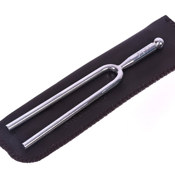 Tineasur Tuning Forks for Musical Instruments Standard Stainless Steel 1Set Silver 4.8*0.8*0.2in