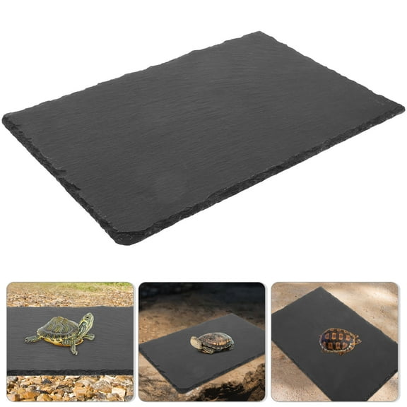 Tineasur Reptile Basking Platform Stone Black 1 PCS Natural Aquarium Decor