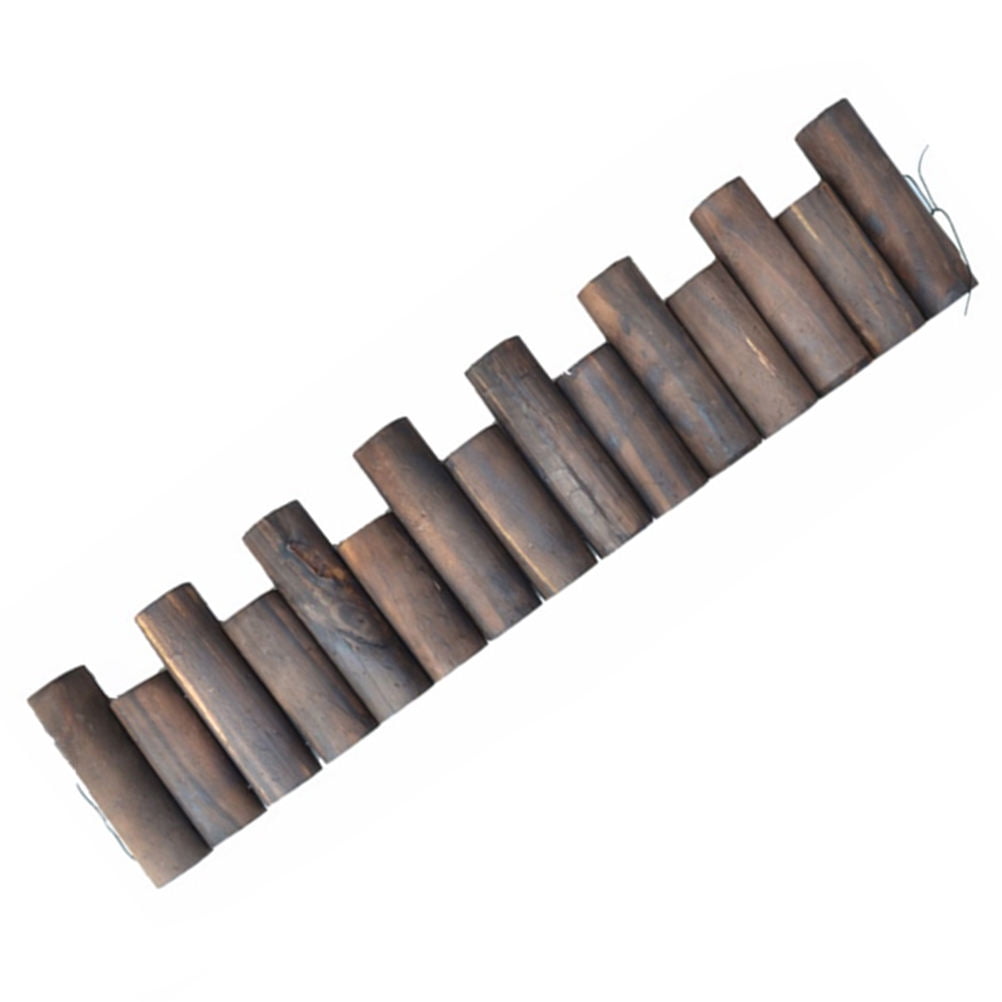 Tineasur Garden Edging Brown Wood Uneven Edging 1Set