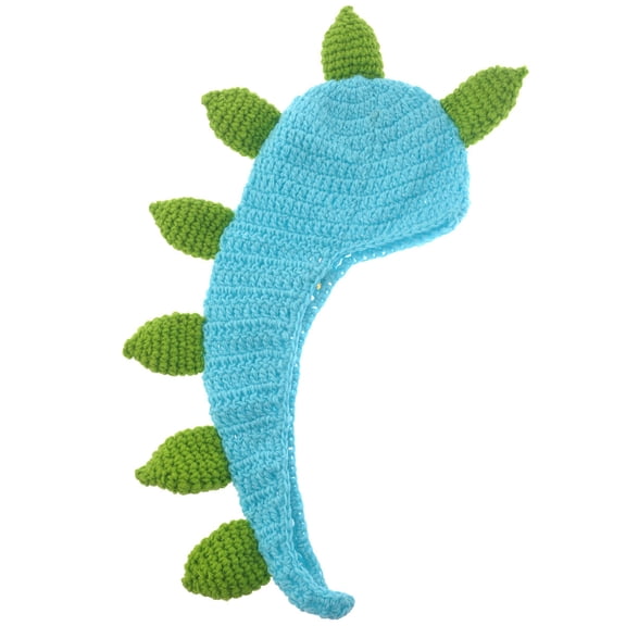 Tineasur Unisex Blue Crochet Beanie Hat Handmade from Eco Friendly Cotton for Photography Props