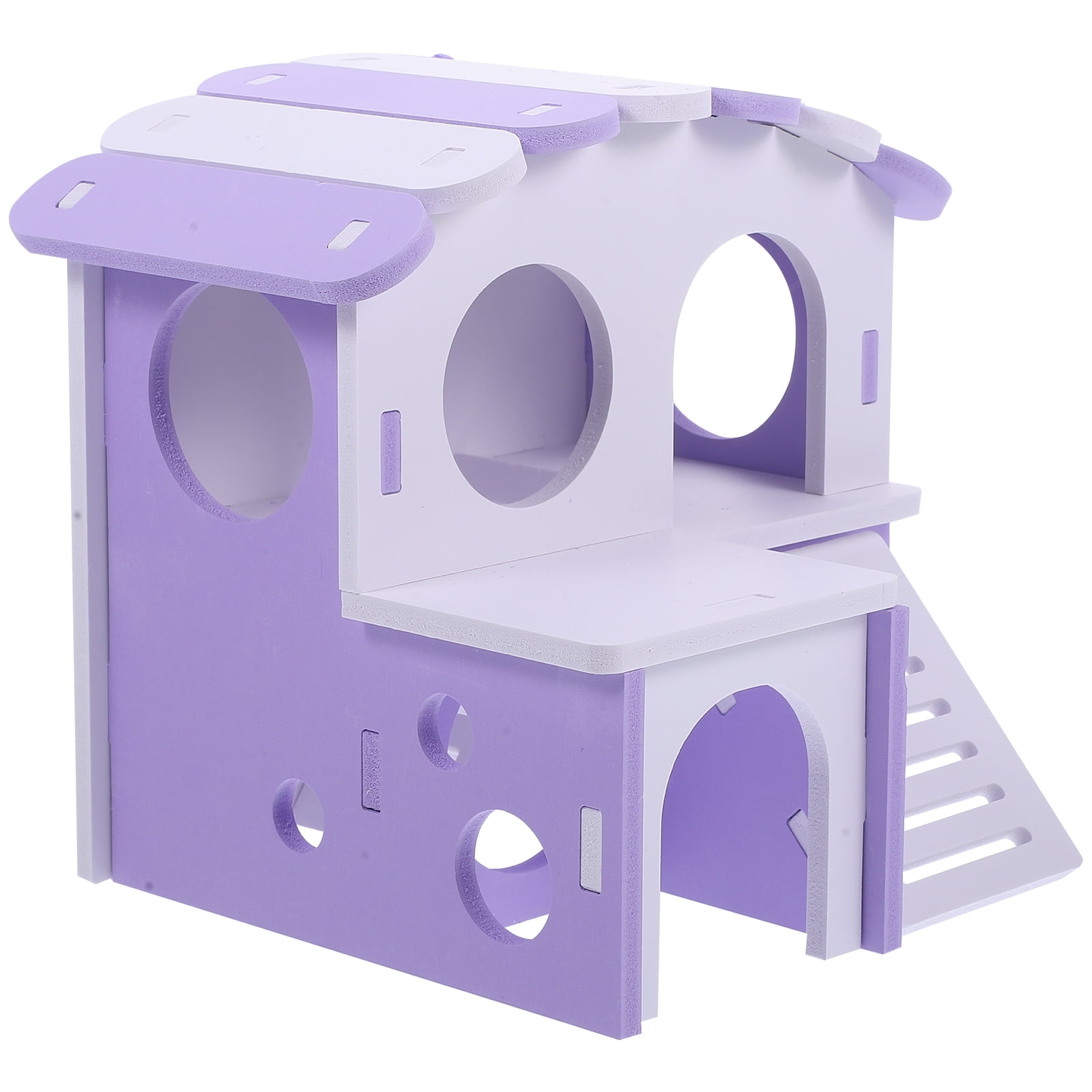 Tineasur Violet PVC Hamster House for DIY Warm Comfortable Sleeping Environment Small Pet Activities 7.5 x 8.5 x 9.5 Inches