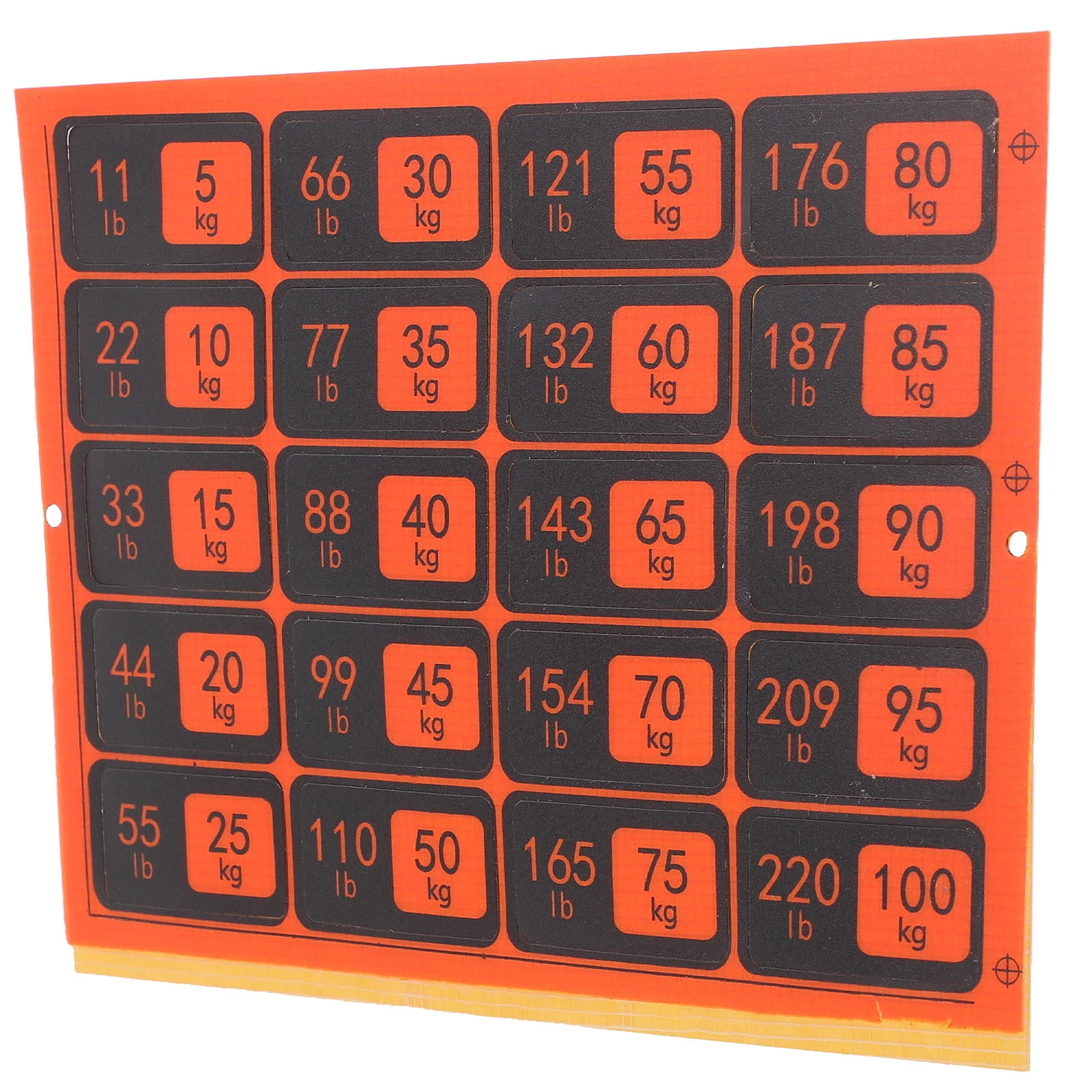Tineasur Weight Tag Label Gym Sticky Labels PVC Adhesive 1 Sheet ...