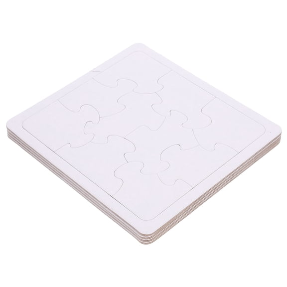 Tineasur White Blank Puzzle Pieces for Crafting, Drawing, Decoration - Lightweight, Easy to Store and Use