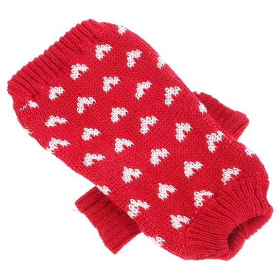 Tineasur Durable Red Acrylic Dog Sweater, Adorable Valentine's Day Design