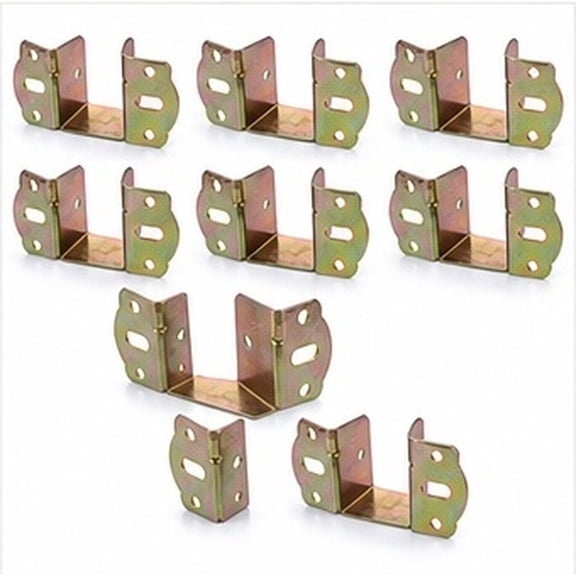 Tineasur Wood Fence Support Bracket Set, Galvanized Kit, 10 Pieces