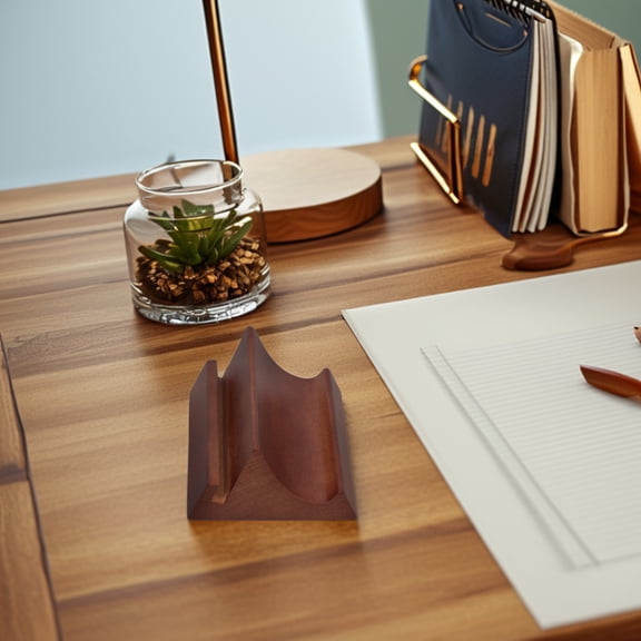 Tineasur Wood Phone Holder Wooden Desk Organizer Stand for Business Users and Desk Organization 1Set