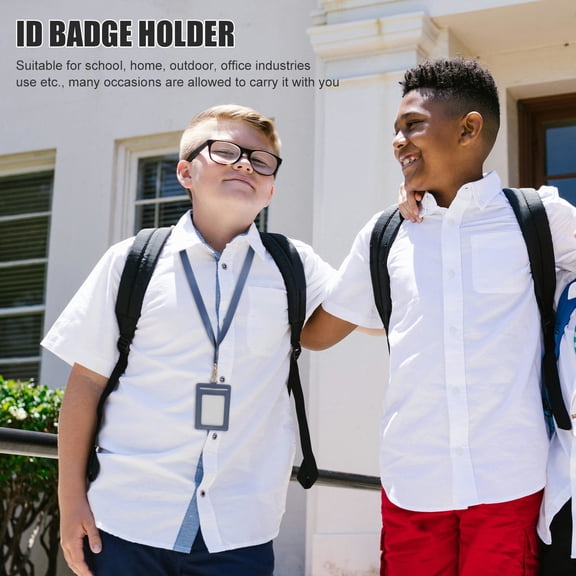 Tineasur PU Alloy Badge Holder Lanyard Blue for Watch Easy to Use and Clean