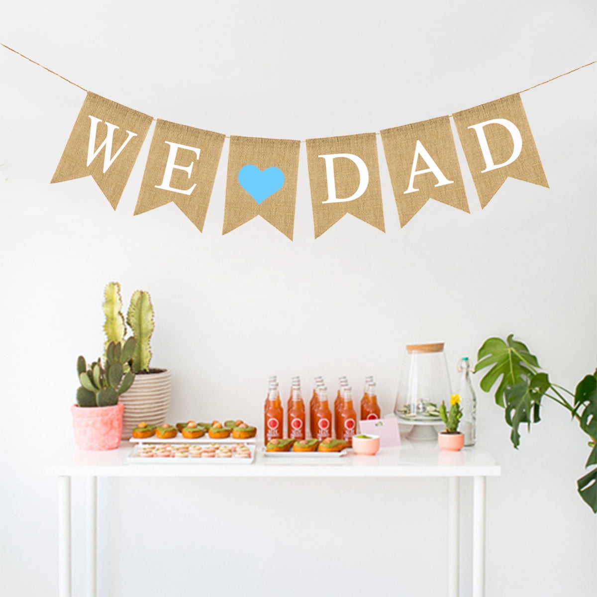 Tineasur Father's Day Bunting Gar Khaki Special We Dad Letters and Pink ...