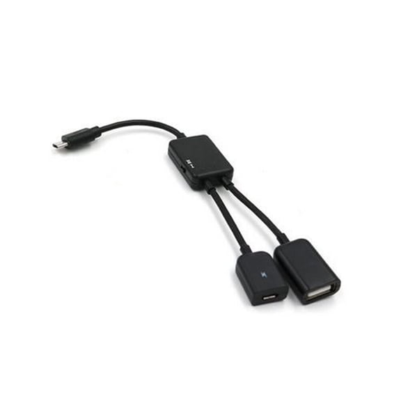 Tineasur Black Otg Cable Converter for Charging and Data Transfer Compatible with Smartphones