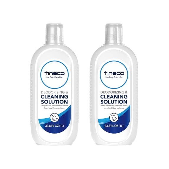 Tineco Multi-Surface Cleaning Solution for Floor Washers & Wet Dry Vacuums, Official Tineco Formula, Odor Removing, Concentrated, 2-Pack (2 x 1L)