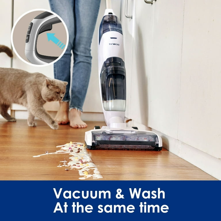 The Tineco iFloor Cordless Vacuum and Mop Works on Hard Floors