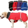 thumbnail image 1 of Tineer Reflective Thicken Dog Jacket Vest Winter Warm Pet Outfit Jacket Coat with Harness Hole for Small Medium Large Dogs for Cold Weather(XXL,Red), 1 of 8