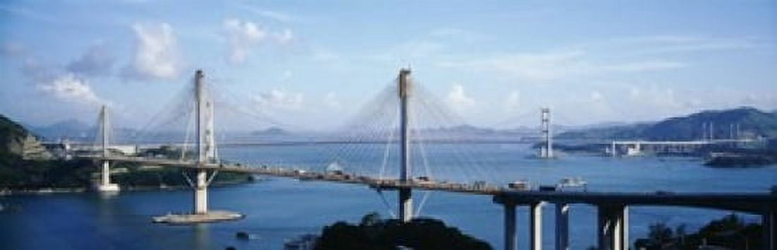 Ting Kaw & Tsing Ma Bridge Hong Kong China Canvas Art - Panoramic Images (36 x 12)