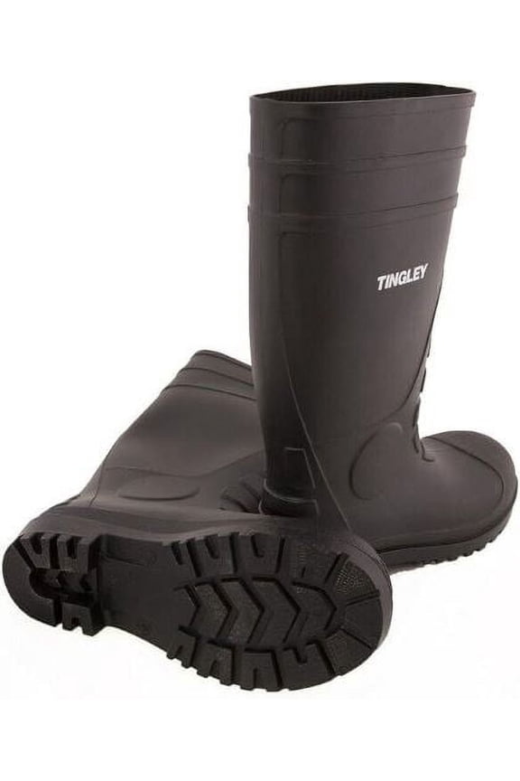 31161.11 Size 11 Black Pair of Black PVC Over The Sock Waterproof Work Boots