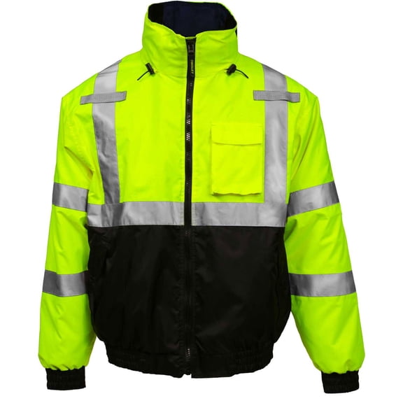 Tingley Jacket, Polyester, Class 3 R, Green; Yellow, XL J26172-XL