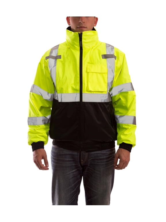 Bomber 3.1 J26172 High Visibility Insulated Jacket With Removable Liner, 4X, Fluorescent Yellow-Green CA2