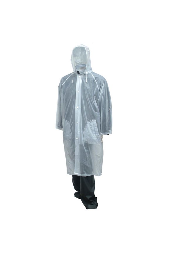 C61210 Tuff-Enuff Coat Clear 48"" Detachable Hood 3XL