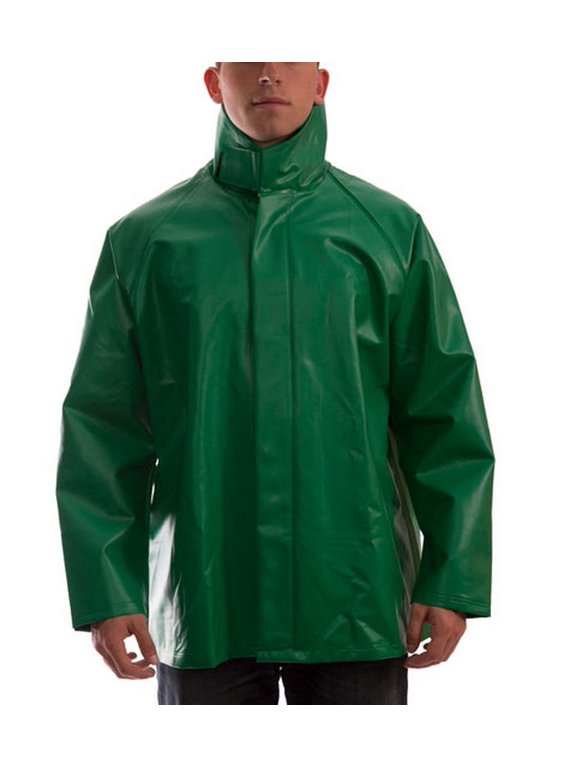 Safetyflex Chemical Splash Jacket, PVC, Green, L J41008