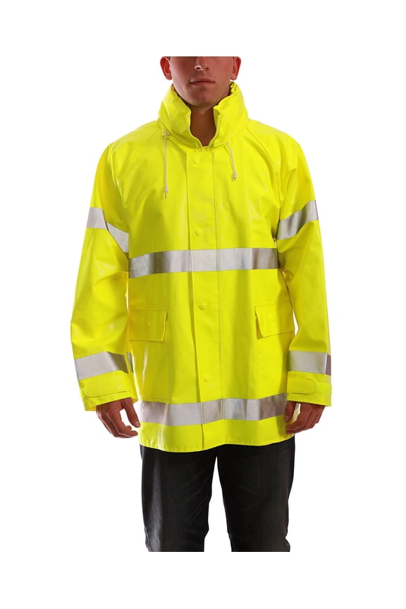 Comfort-Brite J53122 High Visibility Jacket, 5X, Fluorescent Yellow-Green CA2
