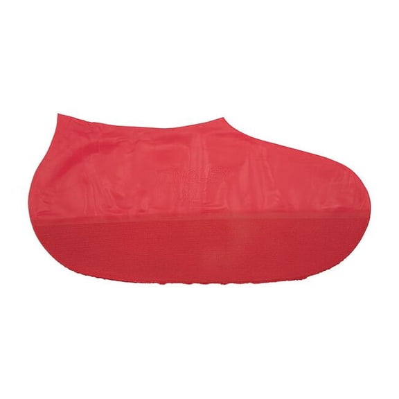 Tingley Disposable Shoe Cover, Natural Rubber Latex, Red, ,11 6332