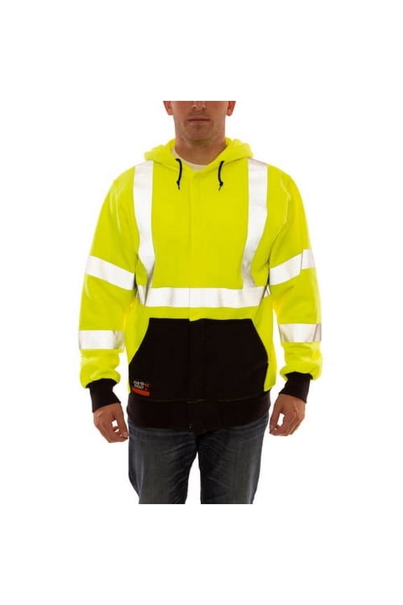 Job Sight FR Hooded Sweatshirt, Yellow/Black, L S88122