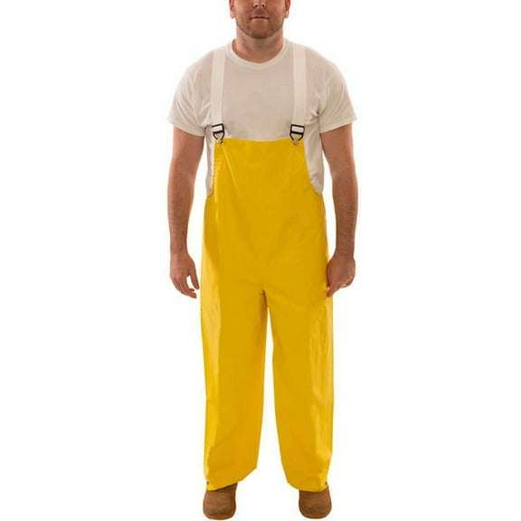 Flame-Resistant Rain Bib Overall, L, 30 in Inseam, Neoprene, snaps O12007