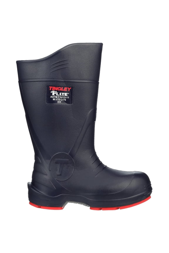 Flite 26256 Composite Safety Toe Knee Boot With Chevron-Plus Outsole, Mens 10 / Womens 12, Blue/Red CA2