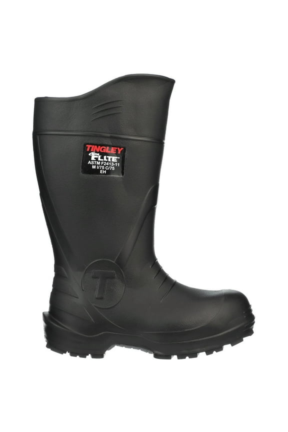 Flite 27251 Safety Toe Knee Boot with Cleated Outsole, Mens 11 / Womens 13, Black CA2