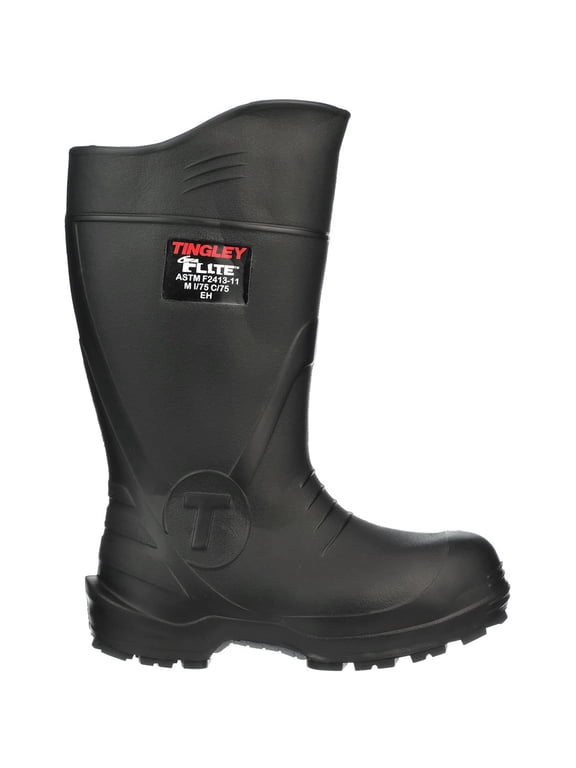 Flite 27251 Safety Toe Knee Boot with Cleated Outsole, Mens 15, Black CA2