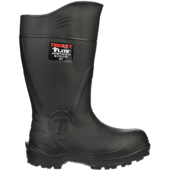 Tingley Flite 27251 Safety Toe Knee Boot with Cleated Outsole, Mens 5 / Womens 7, Black CA2