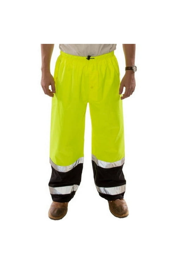High-Visibility Pants, L, Black; Green; Yellow, Polyurethane P27122