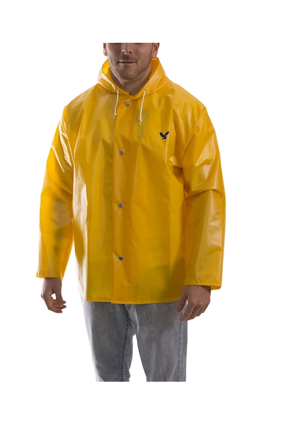 Iron Eagle J22107 Waterproof Jacket with Attached Hood, 3X, Gold