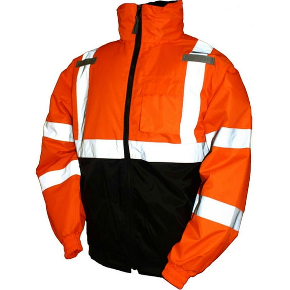 Tingley J26119 Bomber II Hooded Jacket Fluorescent Orange/Red/Black XL