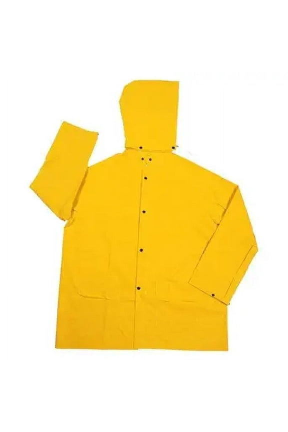 J53107 Waterproof Industrial Work Hooded Jacket, Extra-Large, Yellow