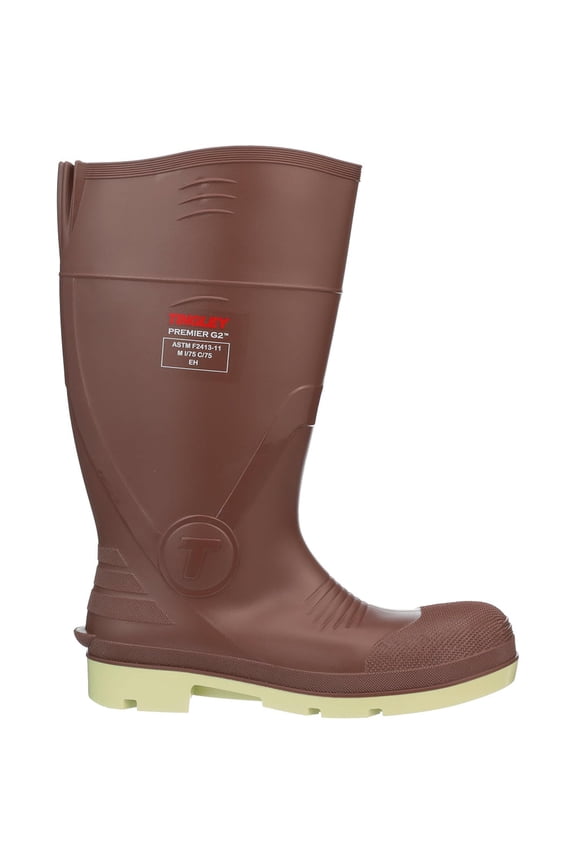 Premier G2 93255 Safety Toe Knee Boot, Mens 10 / Womens 12, Brick Red/Cream CA2